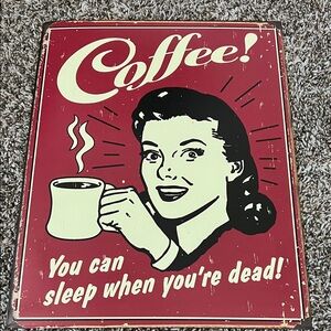 Retro Coffee Sign with Vintage Design